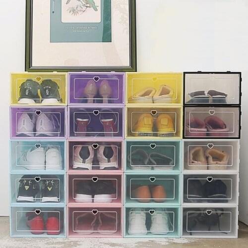 Thickened Plastic Storage Sports Shoes Organizer Slippers Storage Box Flip Type Organizers Storage Home Shoe Drawer Organizers