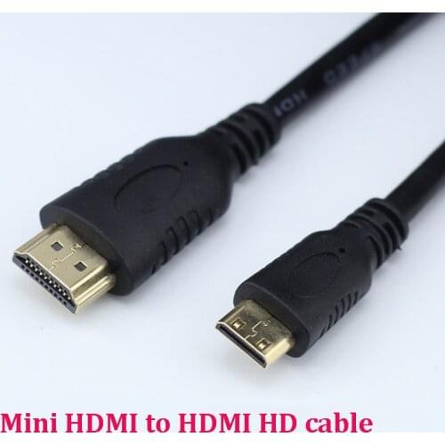 Mini HDMI-compatible to Cable High Speed Adapter 1080p 3D 1.5M Gold Plated Plug for camera monitor notebook TV controller board