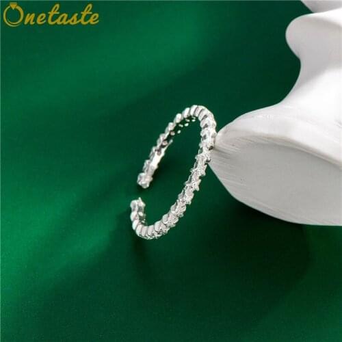 Korean Style S925 Silver Five Pointed Star Ring Glittering Sandblasted Open Ring 2021 New Trend Jewelry Girls Women Party Gift