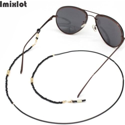 1PC Fashion Reading Glasses Chain Black Blue Beads Eyeglass Sunglasses Spectacle Cord Neck Strap String Mask Chain Eye Wear