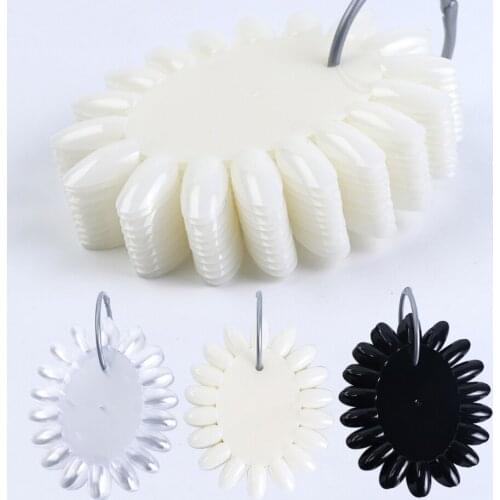 160pc Clear Natural Fake Nails Detachable Plastic False Nail Display With Ring Polish Glue Practice Full Cover Mold Tip LA1513-1