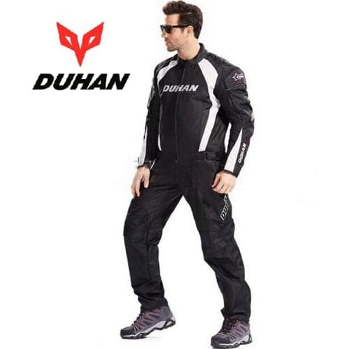 2017 Winter warm windproof DUHAN cross-country motorcycle jackets pants motorbike jacket trousers with cotton Liner 600D Oxford