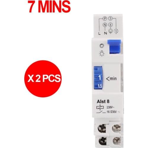 7 Minutes Staircase Lighting Timer Switch 220VAC DIN rail mounted, Free shipping