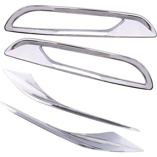 ABS Chrome 4pcs Car Front Rear Fog Light Lamp Cover Trim Fit for Chevrolet Cruze 2017 2018 Accessories
