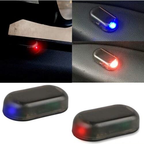 Car Solar Power Simulated Dummy Alarm Warning Anti-Theft LED Flashing Security Light New