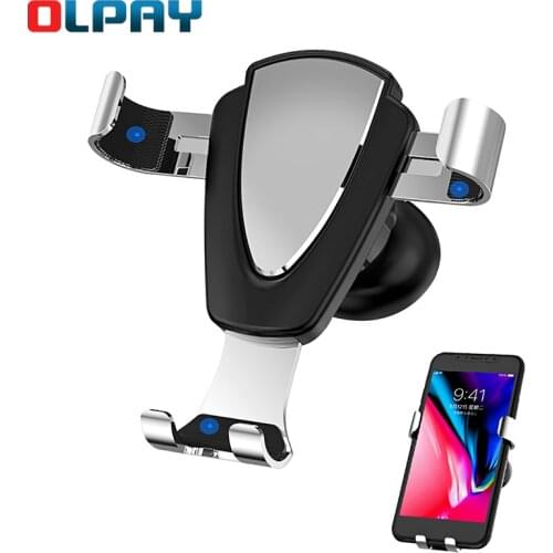 Auto Lock Car Phone Holder For iPhone Samsung Huawei Car Air Vent Cell Phone Mount Holder Metal Gravity Mobile Phone Holder