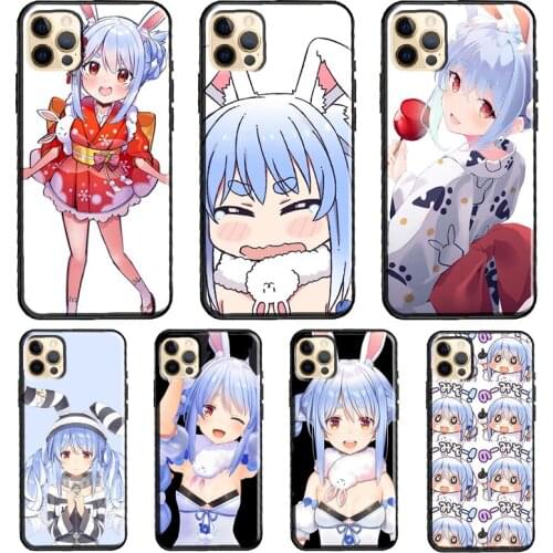 Usada Pekora Hololive Anime Funda Case For iPhone X XR XS MAX 12 Mini 11 Pro Max 5S 6S 8 7 Plus SE 2020 Cover Shell