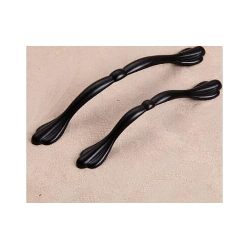 Black Cabinet Pulls Drawer Handles Kitchen Knobs Hardware Drawer Furniture Parts Accessories Door Handle