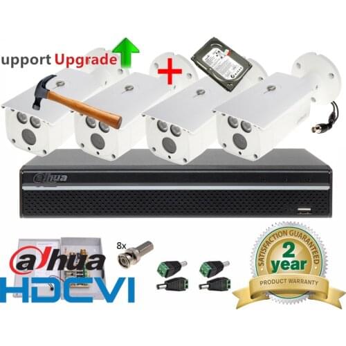 Dahua HDCVI System HD 2.0MP IR 30m Outdoor Dome CVI Camera 1080P Vandal-proof Surveillance Security CCTV System 4Channel DVR Kit