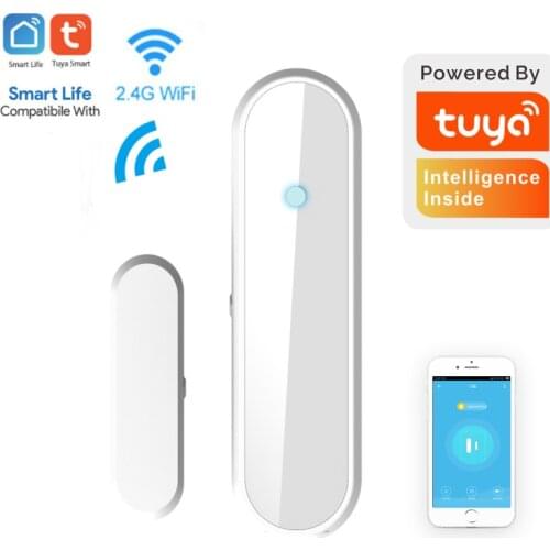 Tuya Smart WiFi Door Sensor Window Sensor Smart Control Door Magnetic Alarm Detector Independent Magnetic Sensor Via Smart Life