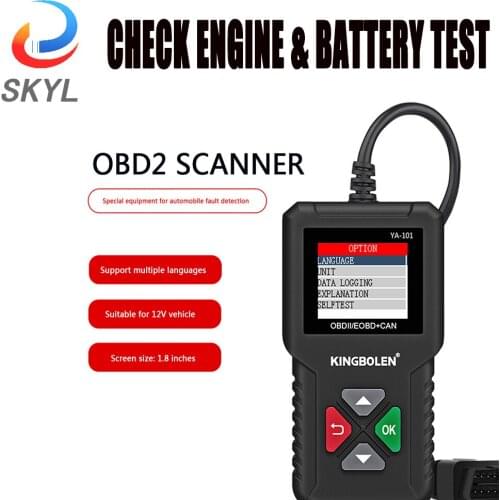 Car Doctor Full OBD2 Scanner YA101 for 12V Automotive OBD Check Engine Fault Car Code Reader Diagnostic Tool with Battery Test