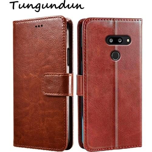 For LG G8 ThinQ Flip PU Leather Phone Protector Card Holder Stand Cover For LG G8 ThinQ Case Wallet Silicone Back Coque Bag 6.1"
