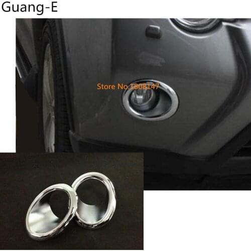 For Nissan X-trail xtrail T32 Rogue 2008 2009 2010 2011 2012 2013 ABS chrome front head Fog Light Lamp Frame Stick Cover Trim