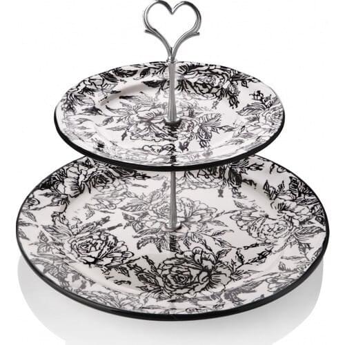 Queens Kitchen Rose Pattern Two-Story Service