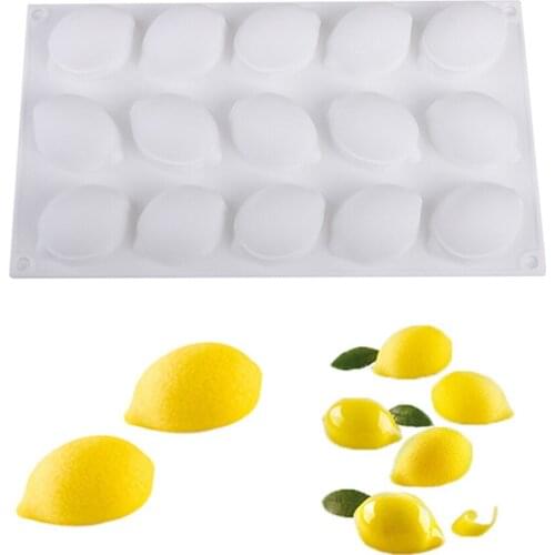 15 Cavity Lemon Shape Cake Silicone Molds Chocolate Mold Baking Utensils Pastry Cake Decorating Tools Kitchen Accessories