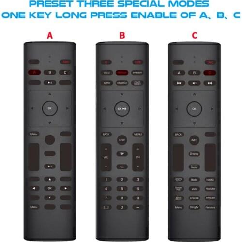G40-Control Remoto Inteligente Para Apple TV Roku Vizio Android TV BOX 33 Teclas IR Gyro De Aprendizaje 2.4G Voice Remote
