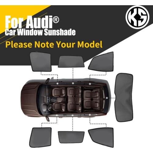 Magnetic Side Car Window Sunshade For Audi A3 A4 A6 Q3 Q5 Q7 Window Curtain Sun Shade Visor Summer Protection