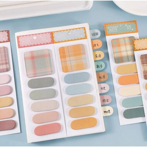 MINKYS Kawaii 120 Sheets Sticky Note Memo Pads Pagination Index Sticker Paper To Do List Paperlaria Korean School Stationery