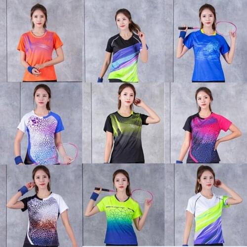 2021 New Badminton T-shirts Women ,Girls Golf Tennis Shirts Clothes,T-shirt Table Tennis Kids,Quick dry Running Sports t-shirts