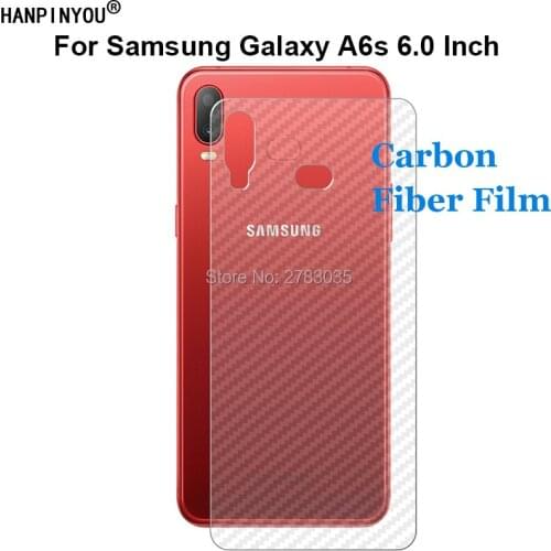 For Samsung Galaxy A6S G6200 6.0" 3D Anti-fingerprint Transparent Carbon Fiber Back Film Screen Protector (Not Tempered Glass)