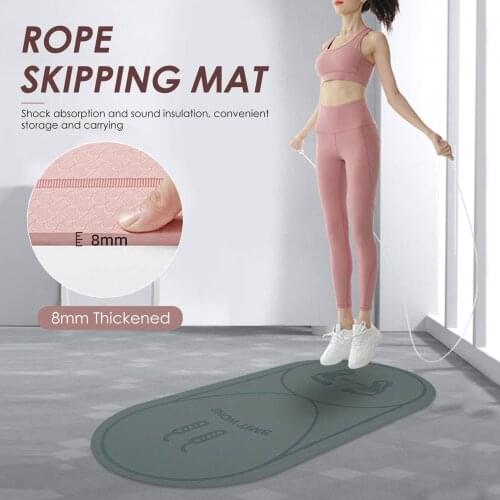 Jump Rope Yoga TPE Mat 10mm Thick Non Slip Sports Pilate Ball Jump Rope Yoga Mat For Home Training Exercise Equipment
