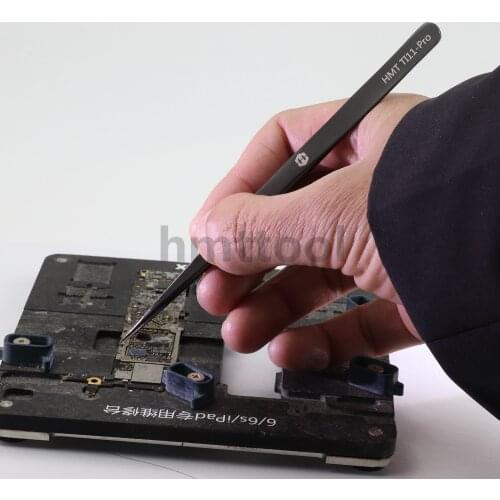 Precision Tweezers Non-Magnetic Anti-Rust Stainless Steel Fingerprint Fly Wire Tweezer Pinzas Electronics Phone Repair Tools