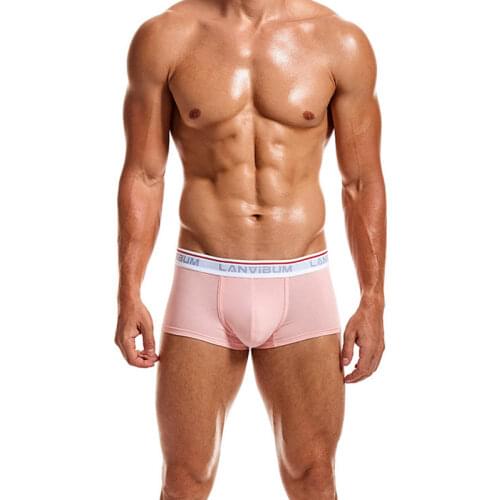 3Pcs / Lot Men 's Boxer Shorts Soft Cotton Student Low-Rise Large U Convex Comfortable Mens Underwear Plus Size Underpants
