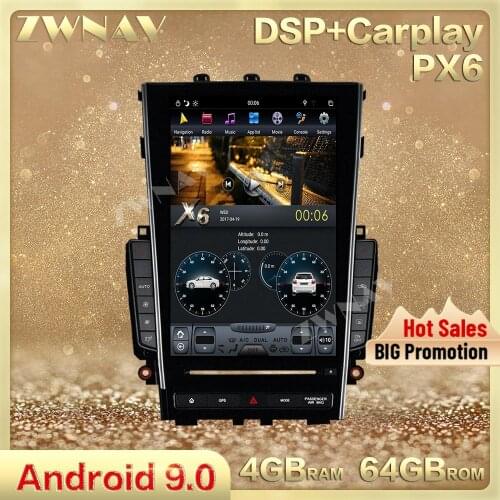 Vertical screen Tesla Style Android 9.0 Car Multimedia Player For Infiniti Q50L 2015-2019 car GPS Navi Radio stereo BT head unit
