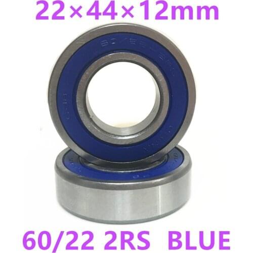 2019 Time-limited Free Shipping 2pcs High Quality Non-standard 22*44*12mm 60/22 2rs Ball Bearing Black Aprons Blue Rs 60/22zz