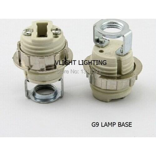 8 x G9 complete set lamp bases, G9 led socket, ceramic show lamp holder, ceramic G9 lamp hoder ,free shipping