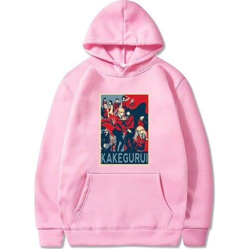 Amine Women Streetwear Clothes Kakegurui Hoodie Clothing Cool Style Pullover Hoodie for Teens Dropshipping 6 Colors Size XS-4XL