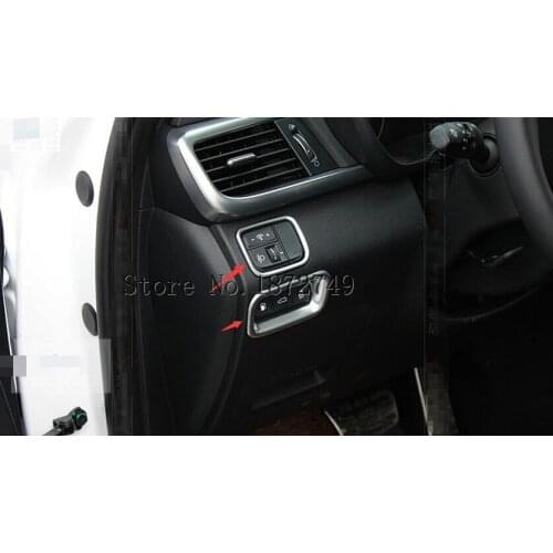 For KIA Optima K5 2016 ABS Headlight Lamp Switch + Rear Trunk Button Frame Cover Trim 2pcs / set