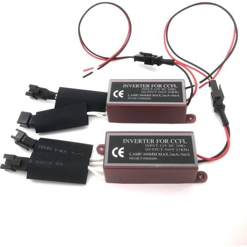 2PCS CCFL Cold Cathode Driver 12V Inverter for BMW Angel Eye Halo Ballast