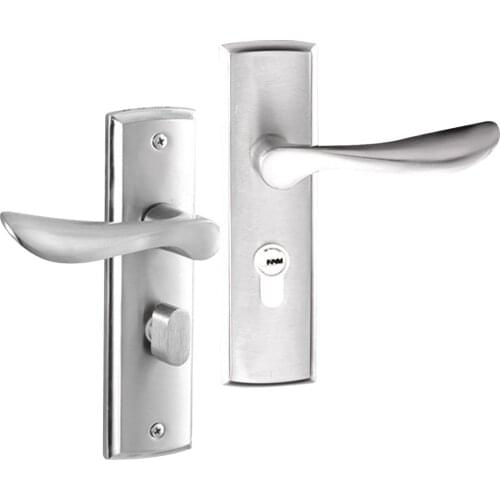 Chrome Internal Door Handles Sets Door Lock Latch Bathroom Bedroom With Keys
