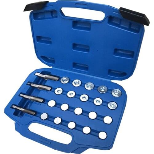 Quality Oil Drain Plug Sump Bolt Thread Repair Kit M13 - M20 Tap oil pan thread repair tool set Auto repair tool 64pc