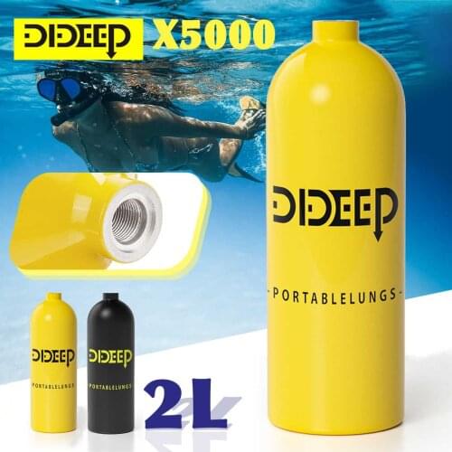 DIDEEP 2L Scuba Diving Cylinder Mini Oxygen Tank Dive Respirator for Snorkeling Breath Bucear buceo Diving Equipment