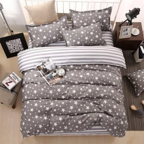 Classic bedding set 5 size grey blue flower bed linen 4pcs/set duvet cover set Pastoral bed sheet AB side duvet cover 2019 bed