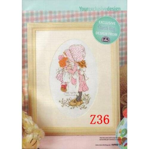 Cross stitch suit girl holding baby cartoon cross stitch decorative painting cross stitch material package zz36