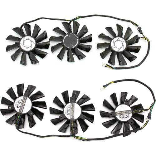 Replacement Graphics Card Cooling Fan PLD09210S12HH Video Cooler for MSI GTX 980TI/1060/1070/1080/1080TI 11G DUKE Repair Parts