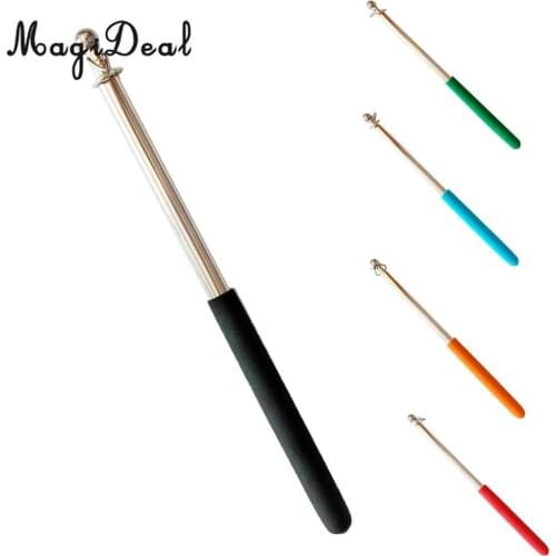 MagiDeal 1m Portable Extendable Telescopic Stainless Steel Flagpole Banner Flagpole Guide Pole high quanlity