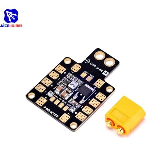 Diymore Mini Power Hub PDB XT60 Distribution Board PDB-XT60 with BEC 5V / 12V for FPV Drone Quadcopter QAV210 QAV-R QAV-X