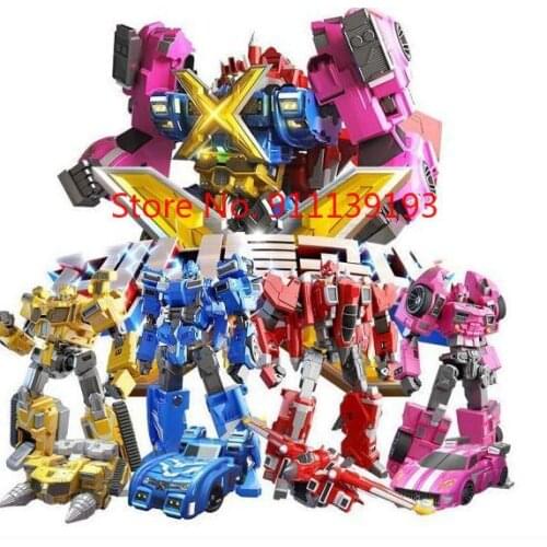 Mini Force Transformation Robot Toys Action Figures MiniForce X Simulation Car Airplane Deformation Mini Agent Toy Gold Ver