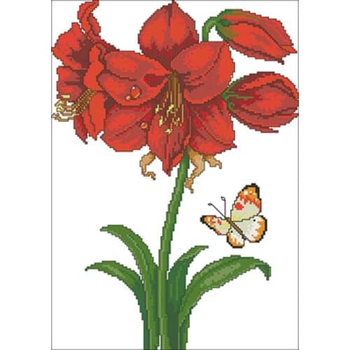 Tempting tulip patterns Counted Cross Stitch 11CT 14CT 18CT DIY Chinese Cross Stitch Kits Embroidery Needlework Sets