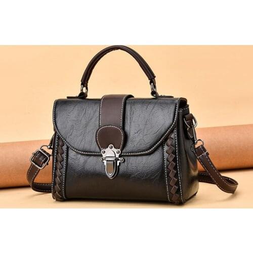 2021 NEW PU Leather Vintage Fashion Wide Strap Women Shoulder Crossbody Bag Tote Womens Handbags Purses free shipping