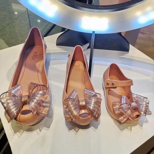 2020 new mini melissa Children Shoes Kids Girl fashion bow Jelly shoes little gilr big girl princess fashion candy sandals MN028