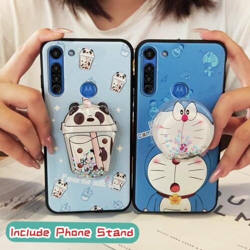 New Arrival Anti-dust Phone Case For MOTO G8 2020 Original foothold Back Cover glisten Soft Case