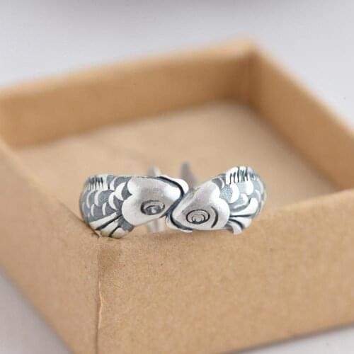 New Trendy Charm Two Fish Rings For Women Men Boho Knuckle Party Rings Punk Cocktail Jewelry Girls Gift anillos bijoux