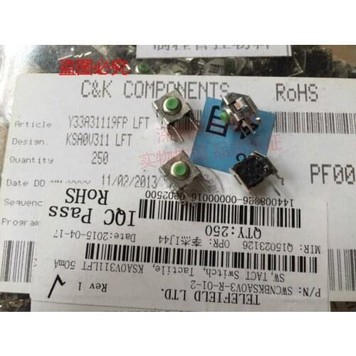Original new 100% KSA0V311 LFT touch switch with bracket key waterproof and dust-proof 8*8*4.3