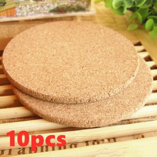 Durable Wood Mats Household Round Coasters Heat Resistant Drink Mats Insulation Pads Non-slip Cup Mats Kitchen Table Decaration