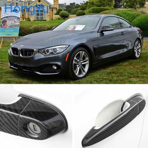 For BMW F32 F33 F36 428i 420d 435i 420i 440i 425i 430i Car Real Carbon Fiber Door Handle Frame Trim Sticker Cover Accessories